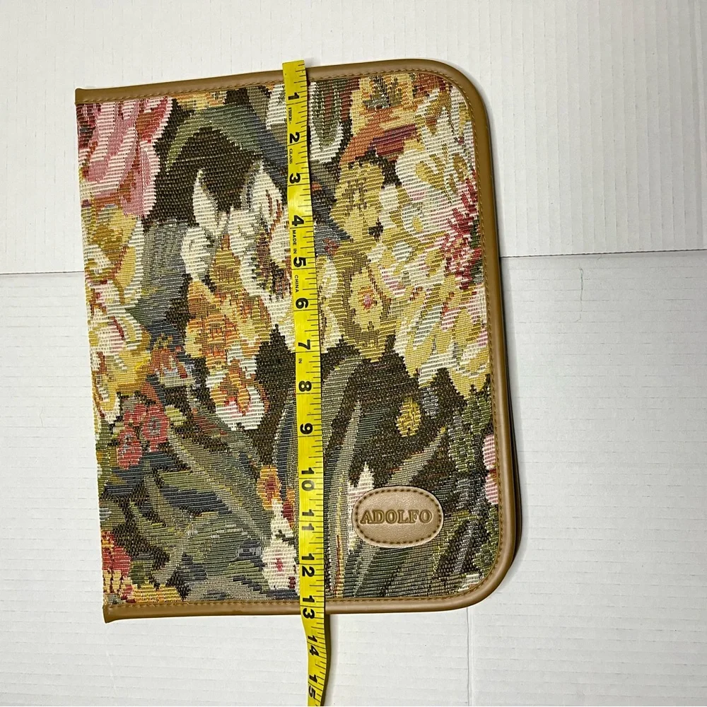Vintage ADOLFO Floral Tapestry Portfolio Folder